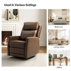Fauteuil inclinable pivotant à bascule manuel Esteban Modern en similicuir avec dossier à oreilles
