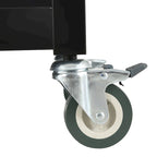 Chariot îlot de cuisine avec plateau en bois massif et roulettes verrouillables