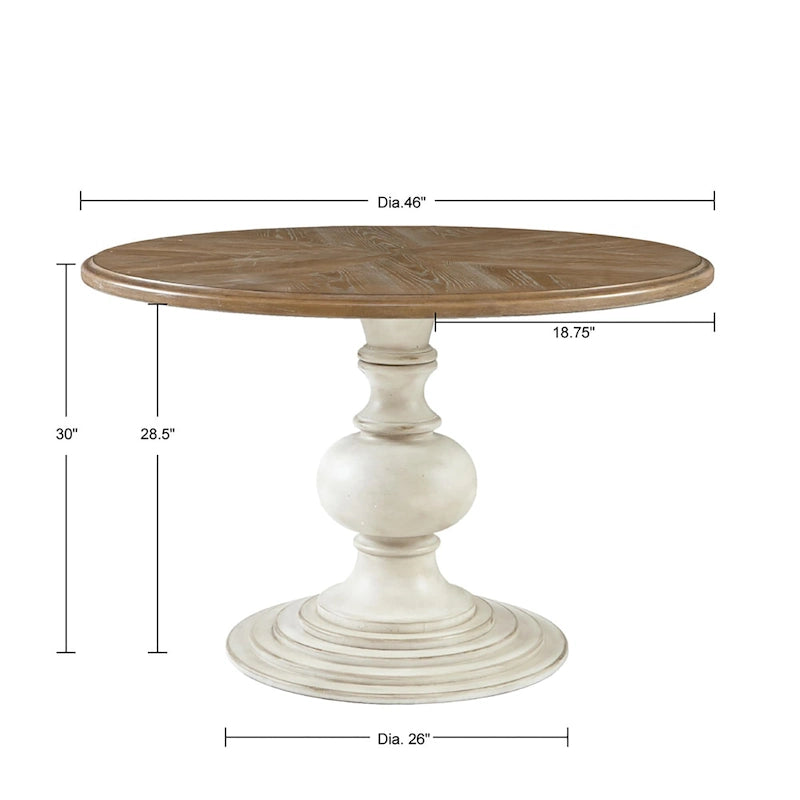 Table de salle à manger ronde à piédestal Madison Park Hemlock 46