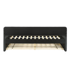 Lit de jour contemporain Exodel double capitonné avec lit gigogne par Furniture of America