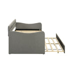 Lit de jour contemporain Exodel double capitonné avec lit gigogne par Furniture of America