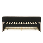 Lit de jour contemporain Exodel double capitonné avec lit gigogne par Furniture of America