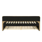 Lit de jour contemporain Exodel double capitonné avec lit gigogne par Furniture of America