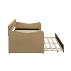 Lit de jour contemporain Exodel double capitonné avec lit gigogne par Furniture of America