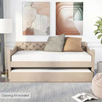 Lit de jour contemporain Exodel double capitonné avec lit gigogne par Furniture of America