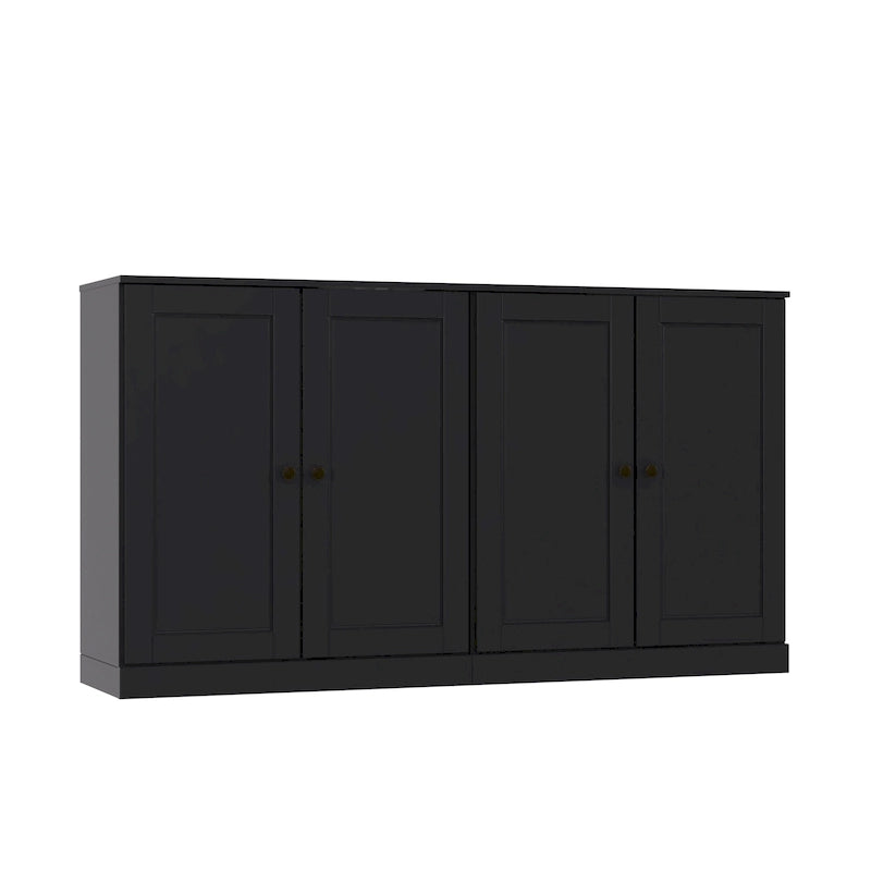 Buffet 100 % bois massif avec portes en verre ou en bois massif de Palace Imports - 64 x 35,75