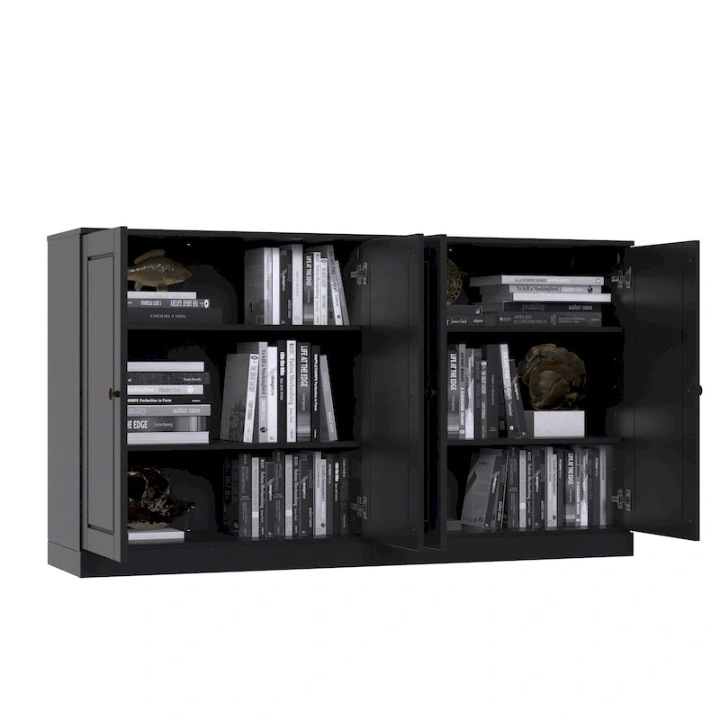 Buffet 100 % bois massif avec portes en verre ou en bois massif de Palace Imports - 64 x 35,75