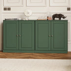 Buffet 100 % bois massif avec portes en verre ou en bois massif de Palace Imports - 64 x 35,75