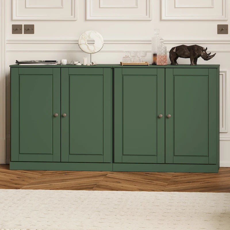 Buffet 100 % bois massif avec portes en verre ou en bois massif de Palace Imports - 64 x 35,75