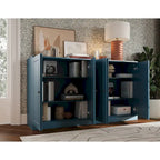 Buffet 100 % bois massif avec portes en verre ou en bois massif de Palace Imports - 64 x 35,75