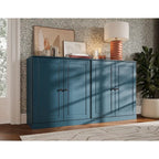 Buffet 100 % bois massif avec portes en verre ou en bois massif de Palace Imports - 64 x 35,75