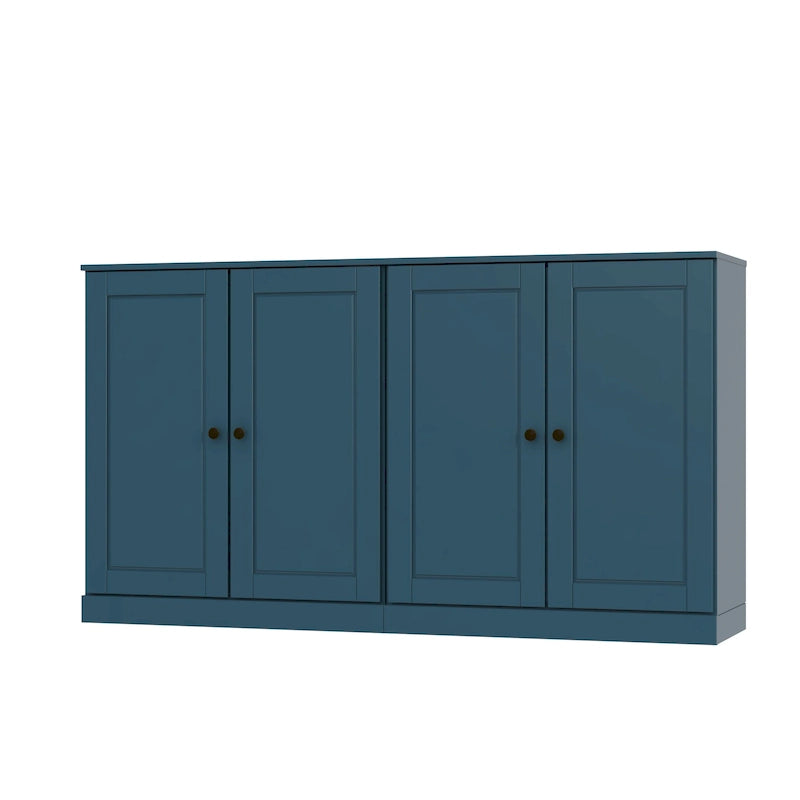 Buffet 100 % bois massif avec portes en verre ou en bois massif de Palace Imports - 64 x 35,75