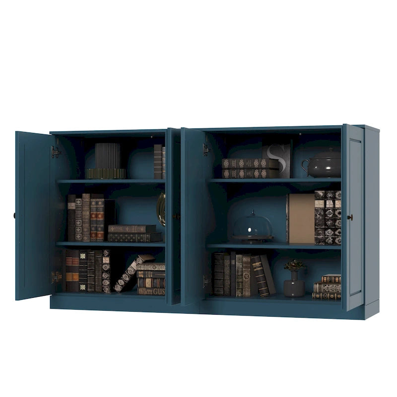 Buffet 100 % bois massif avec portes en verre ou en bois massif de Palace Imports - 64 x 35,75