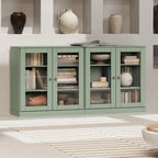 Buffet 100 % bois massif avec portes en verre ou en bois massif de Palace Imports - 64 x 35,75