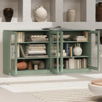 Buffet 100 % bois massif avec portes en verre ou en bois massif de Palace Imports - 64 x 35,75