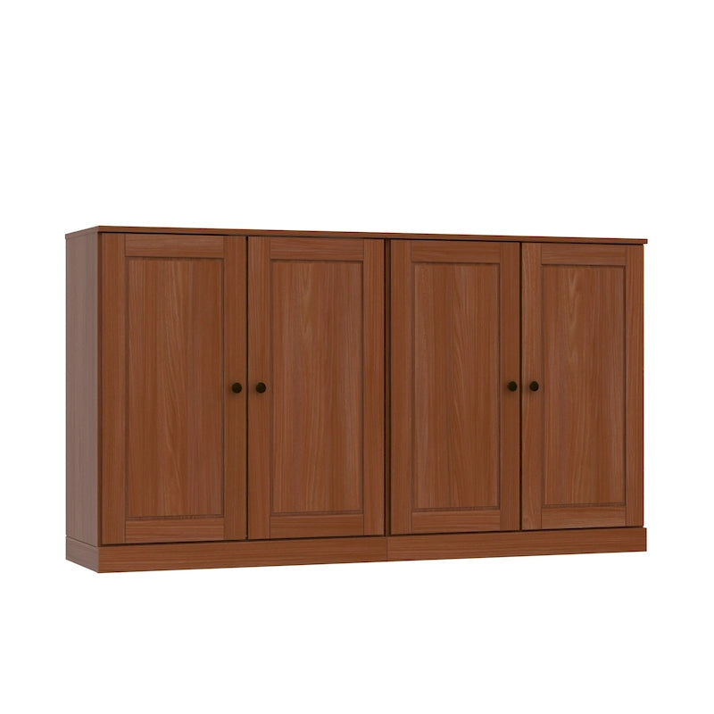 Buffet 100 % bois massif avec portes en verre ou en bois massif de Palace Imports - 64 x 35,75