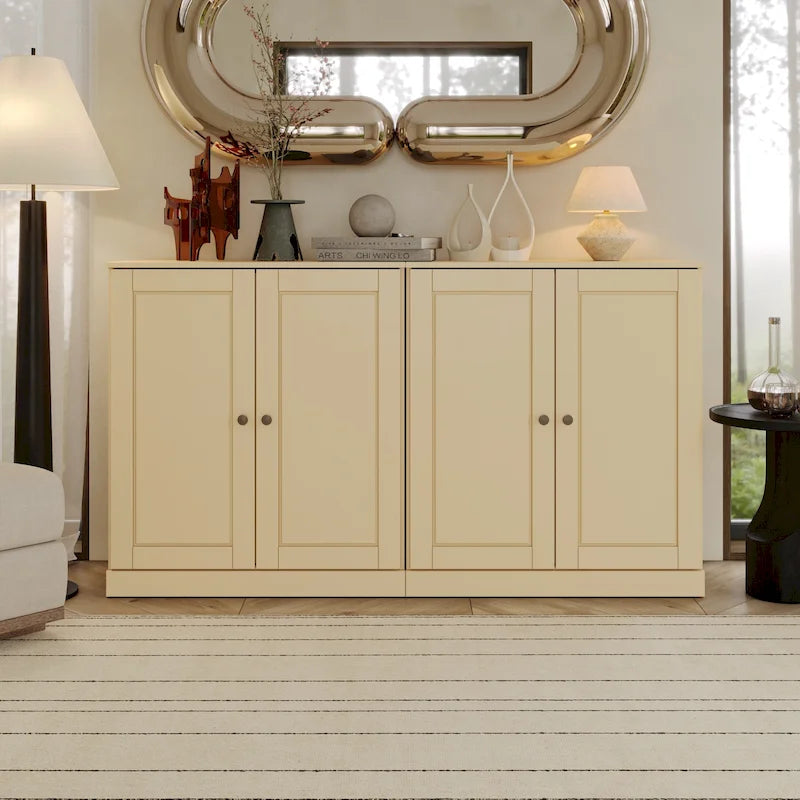 Buffet 100 % bois massif avec portes en verre ou en bois massif de Palace Imports - 64 x 35,75