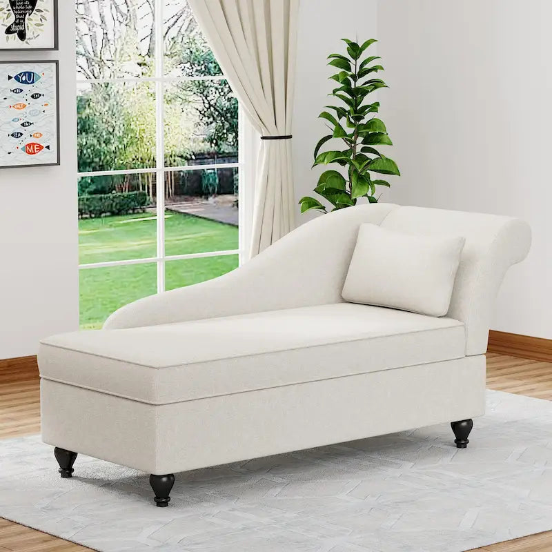 Chaise longue d'intérieur, canapé inclinable rembourré pour salon et chambre à coucher