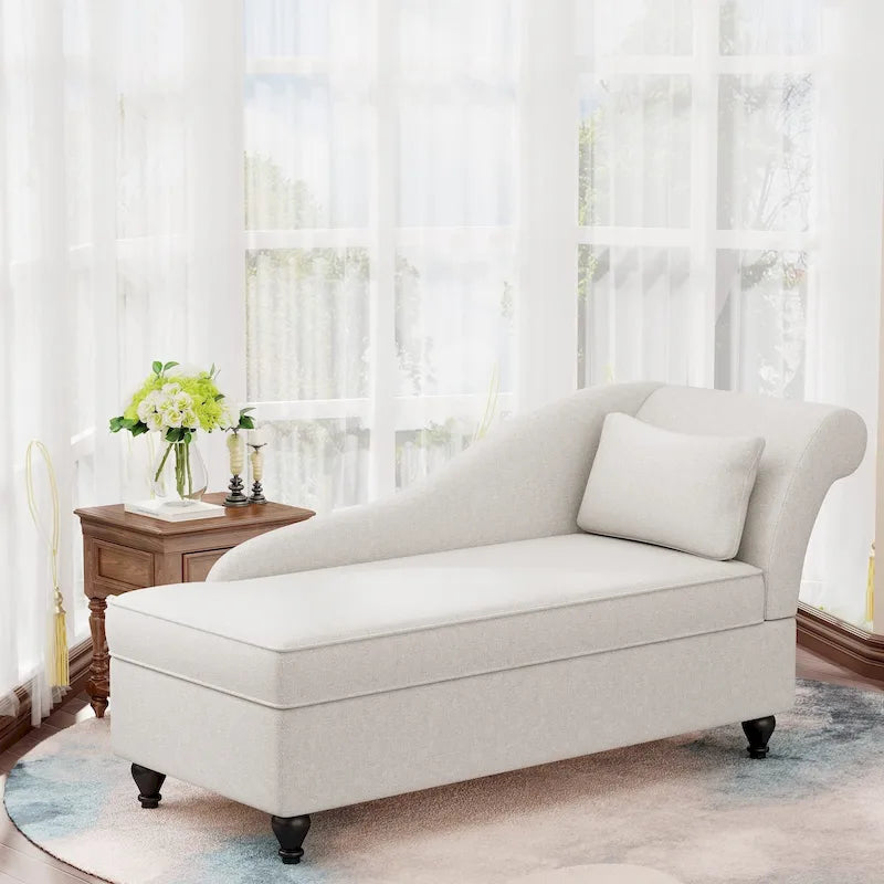 Chaise longue d'intérieur, canapé inclinable rembourré pour salon et chambre à coucher