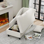 Chaise longue d'intérieur, canapé inclinable rembourré pour salon et chambre à coucher