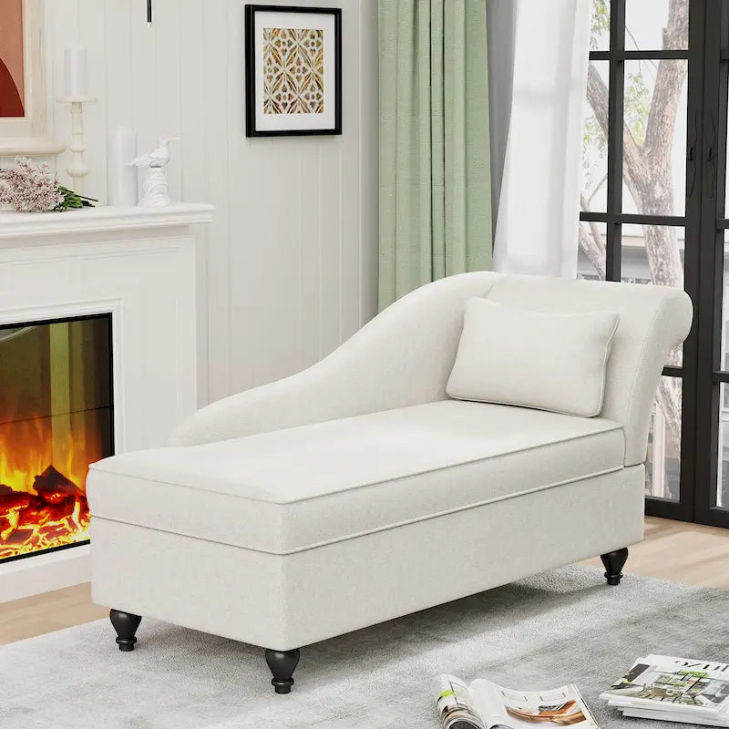 Chaise longue d'intérieur, canapé inclinable rembourré pour salon et chambre à coucher