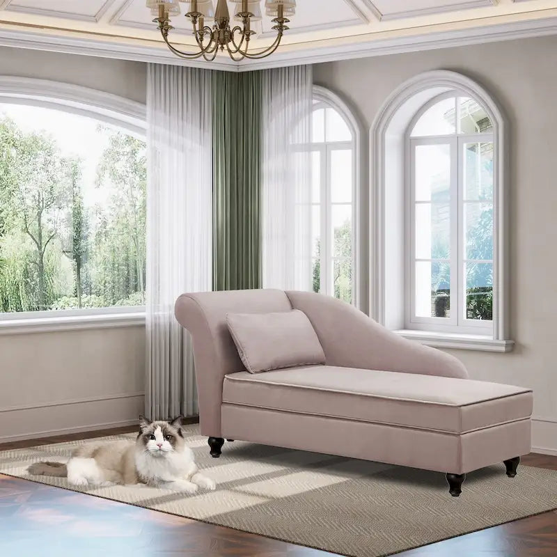 Chaise longue d'intérieur, canapé inclinable rembourré pour salon et chambre à coucher