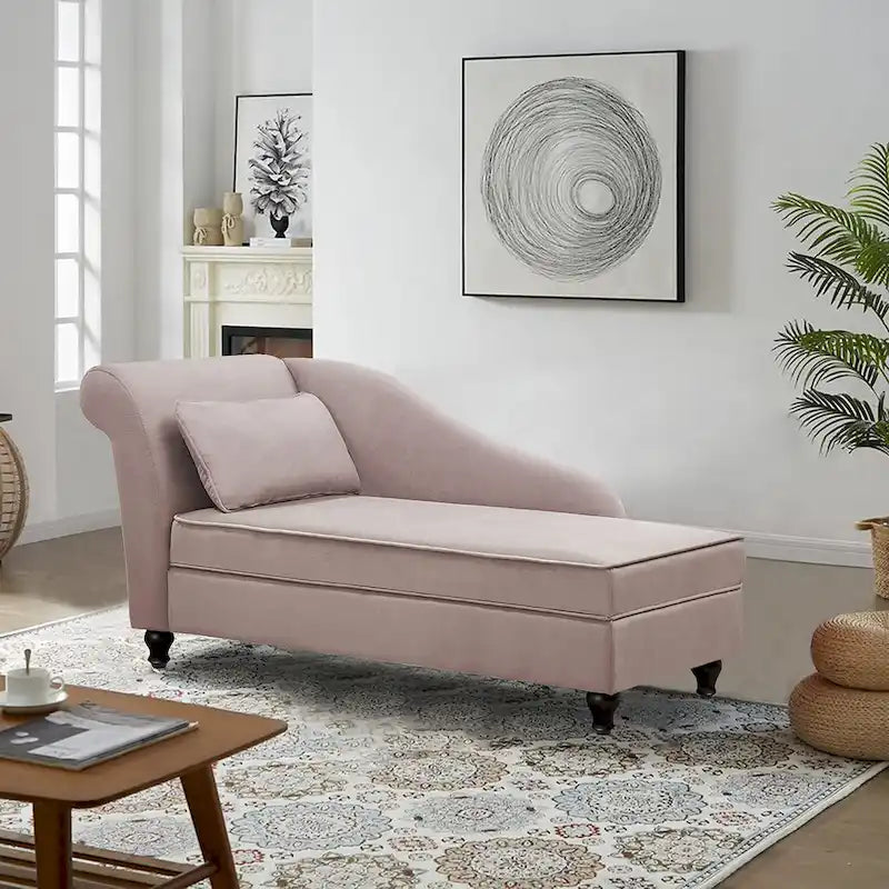 Chaise longue d'intérieur, canapé inclinable rembourré pour salon et chambre à coucher