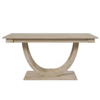 Ensemble de salle à manger demi-ronde en bois 6 pièces avec banc long et 4 chaises