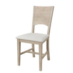 Ensemble de salle à manger demi-ronde en bois 6 pièces avec banc long et 4 chaises