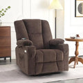 Fauteuil inclinable électrique MCombo avec massage et chauffage, tissu peluche 8015