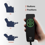 Fauteuil inclinable électrique MCombo avec massage et chauffage, tissu peluche 8015