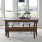 Table de salle à manger en bois massif Grain Wood Furniture Valerie de 63 pouces