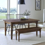 Table de salle à manger en bois massif Grain Wood Furniture Valerie de 63 pouces
