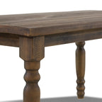 Table de salle à manger en bois massif Grain Wood Furniture Valerie de 63 pouces