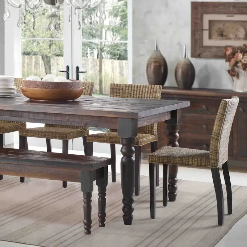Table de salle à manger en bois massif Grain Wood Furniture Valerie de 63 pouces