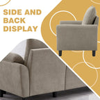 Ensemble canapé d'angle 3 pièces avec fauteuil et pouf