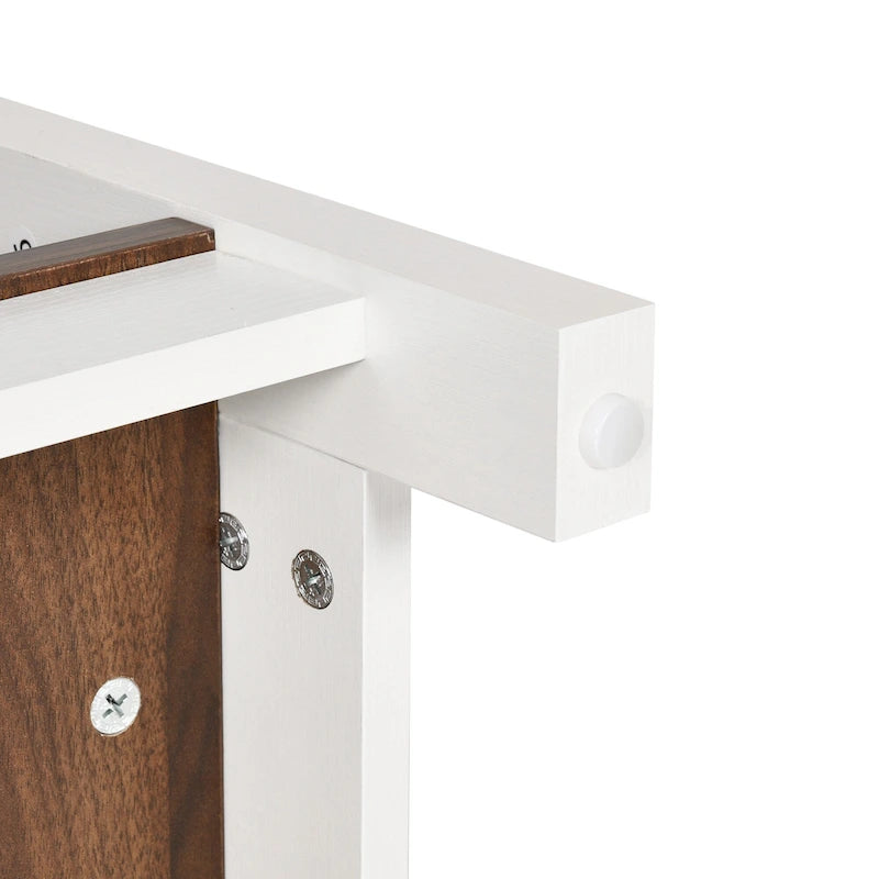 Table basse carrée à 2 niveaux Moasis avec étagère centrale pour salon