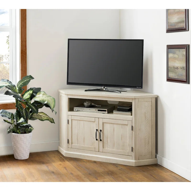 Meuble TV d'angle rustique en bois massif de 50 pouces The Gray Barn Danebury