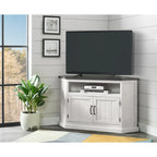 Meuble TV d'angle rustique en bois massif de 50 pouces The Gray Barn Danebury