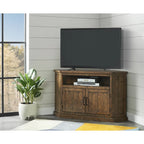 Meuble TV d'angle rustique en bois massif de 50 pouces The Gray Barn Danebury