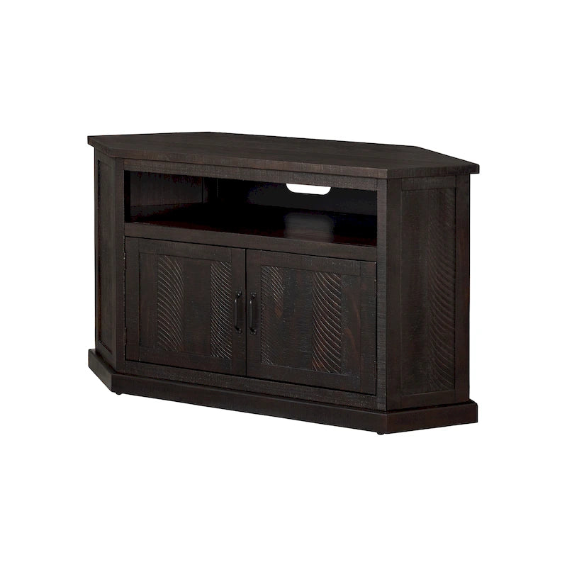 Meuble TV d'angle rustique en bois massif de 50 pouces The Gray Barn Danebury