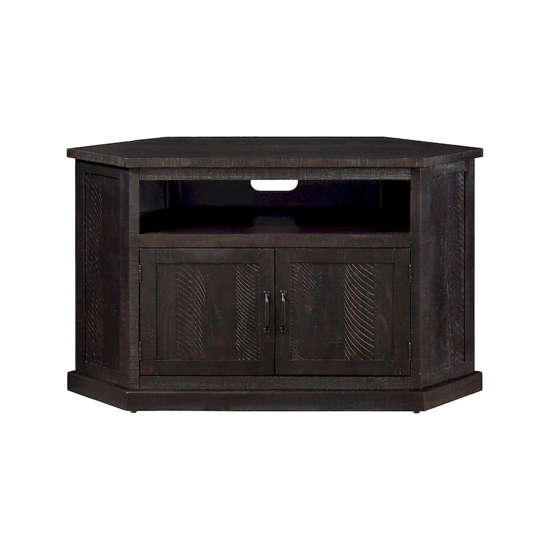 Meuble TV d'angle rustique en bois massif de 50 pouces The Gray Barn Danebury