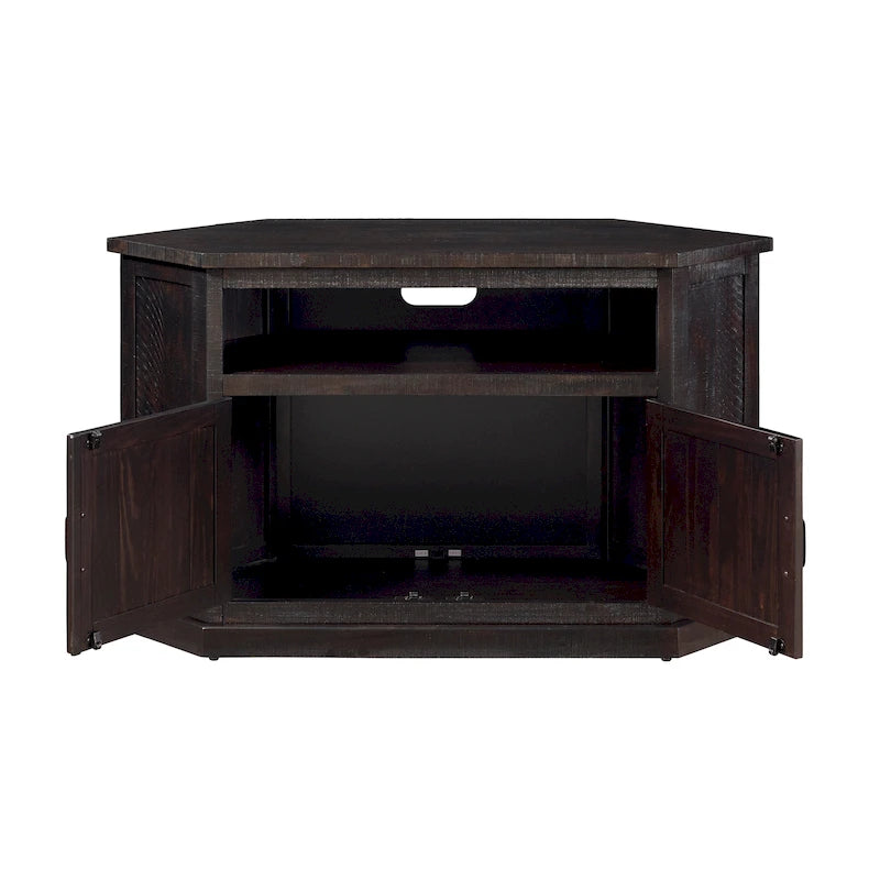 Meuble TV d'angle rustique en bois massif de 50 pouces The Gray Barn Danebury