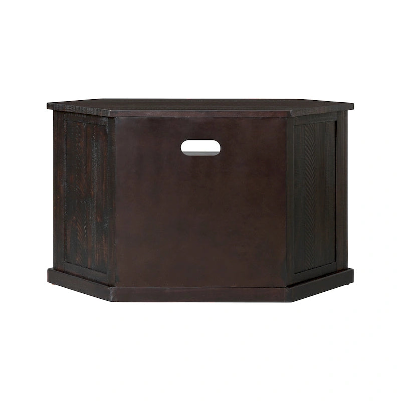 Meuble TV d'angle rustique en bois massif de 50 pouces The Gray Barn Danebury