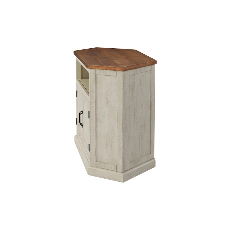 Meuble TV d'angle rustique en bois massif de 50 pouces The Gray Barn Danebury