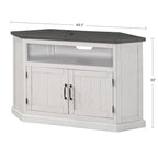 Meuble TV d'angle rustique en bois massif de 50 pouces The Gray Barn Danebury