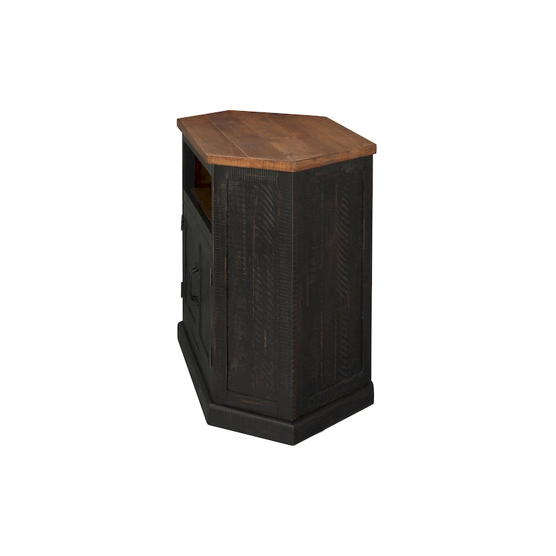 Meuble TV d'angle rustique en bois massif de 50 pouces The Gray Barn Danebury