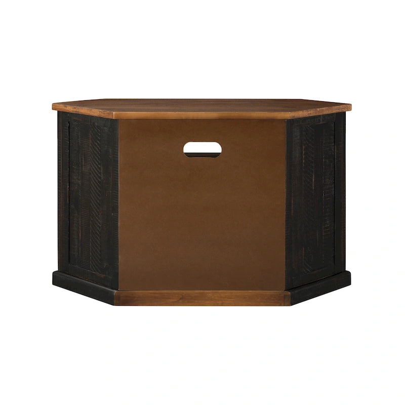 Meuble TV d'angle rustique en bois massif de 50 pouces The Gray Barn Danebury