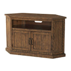 Meuble TV d'angle rustique en bois massif de 50 pouces The Gray Barn Danebury