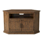 Meuble TV d'angle rustique en bois massif de 50 pouces The Gray Barn Danebury